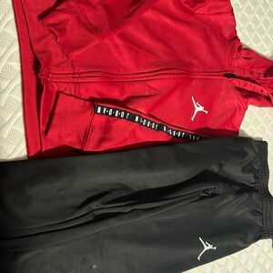 Jordan Kids Red and Black Tracksuit